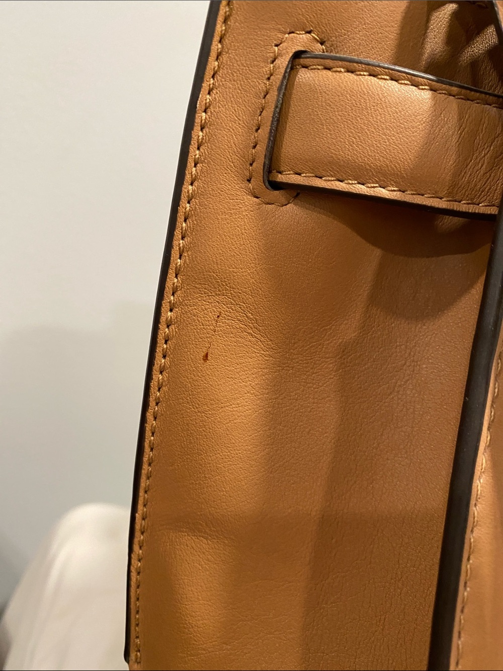 Michael Kors Caramel Tan Leather Satchel with Gold Hardware - Picture 3 of 4